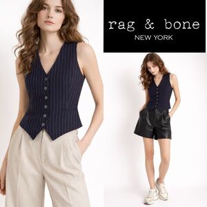 Rag & Bone Vanessa Vest - Navy Blue- sz 4